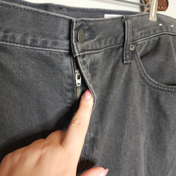 GAP Barrel Jeans Black High Rise Rigid Denim Women's Size 16 - Picture 15 of 16